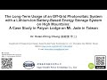 A Case Study of the Long-Term Usage of the Off-Grid PV ESS in Paiyun Lodge on Mt. Jade in Taiwan