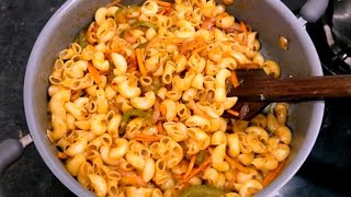 Chinese Style Macaroni, Instant Chinese Style Macaroni Pasta Recipe