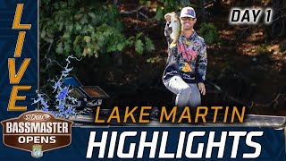 Highlights: Day 1 of Bassmaster OPEN at Lake Martin