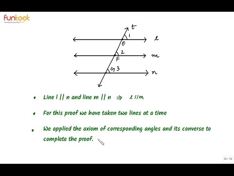 Parallel Lines And Transversal - Corresponding Angles - Proving Three ...