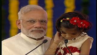 A specially-abled girl reads extract from Ramayana on PM Modi's birthday in Navsari #bjp