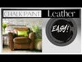 Annie Sloan Chalk Paint Fabric Chair (Leather) Tutorial | Restoring a Leather Chair