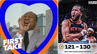 FIRST TAKE | Jalen Brunson is NY's Super Hero! - Stephen A. HYPED on Knicks go u