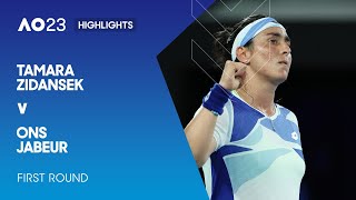 Tamara Zidansek v Ons Jabeur Highlights | Australian Open 2023 First Round
