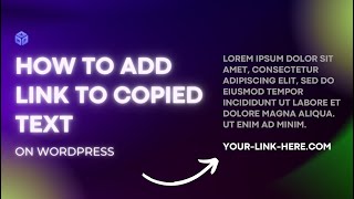 How to add link on copied text on CMS WordPress: Awesome Plugin