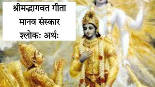 श्रीमद् भागवत गीता के संस्कार ll सुने बहुत महत्वपूर्ण श्लोक: का अर्थ ll best motivational