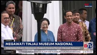 Megawati Kunjungi Museum Nasional Pasca Kebakaran