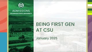Being First Gen CSU