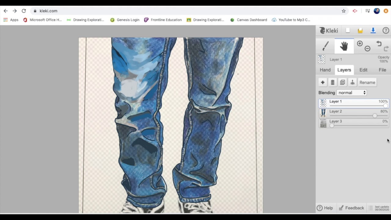 Kleki Legs Digital Painting Demo - YouTube