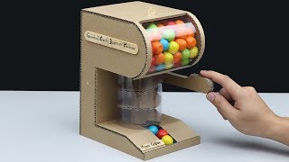 Biuld Gumball Vending Machine DIY from Cardboard