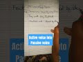 how to change active voice into passive voice shorts activevoice passivevoice grammar