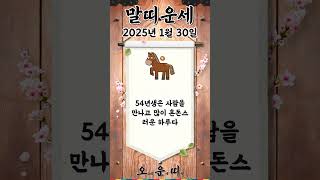 오늘의 말띠 운세 2025년 1월 30일 #말띠 #오늘의운세 #내일의운세 #운세 #운세쇼츠