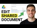 How to Edit Shared Document in Google Drive (Quick & Easy)