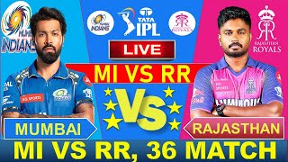 🔴LIVE: Tata IPL: MI vs RR Live Match, Mumbai Indians vs Rajasthan Royals #cricket #mivsrr
