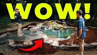 Blank Backyard into a Small Paradise Transformation | 10 x 14 Pond with Waterfall Reveal