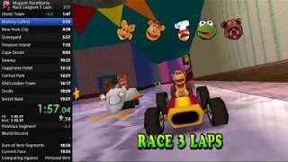 [FWR] Muppet RaceMania Race League 3 Laps A+B Speedrun in 19:20.84