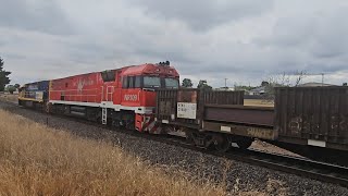 7XM4 PN Steelie/intermodal (NR84, NR109), Spencer Jnc to Melbourne, 1155, 24/11/24, Stawell VIC