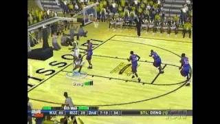 College Hoops 2K8 PlayStation 2 Gameplay - LSU Vs. Tulane