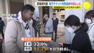 原爆資料館　“電子チケット”利用が増加　入館者数の半数以上に　過去最多の入館者数を記録し長い行列も･･･待ち時間の減少にも貢献