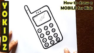 How to draw a MOBILE for kids