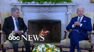 Biden speaks on Ukraine ahead of bilateral meeting with Finnish president
