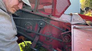 Preparing The 860 Massey Combine For Storage.