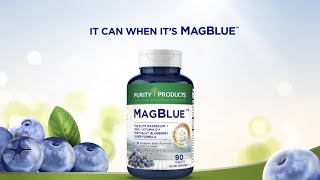 MagBlue High Efficiency Magnesium + Vitamin D + Zinc + PurityBlue Wild Blueberries