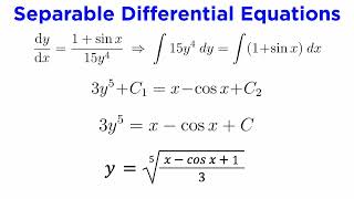 Separable First-Order Differential Equations