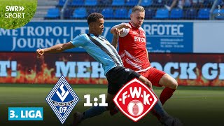 3. Liga: Wieder nur ein Punkt für Waldhof gegen gute Würzburger Kickers | SWR Sport
