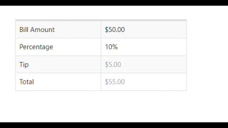 How to Build an Online Tip Calculator with No-Code