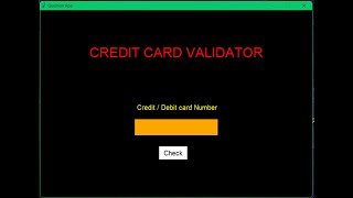 Credit card validator Application Using Python
