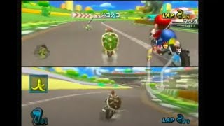 『マリオカートWii』クッパ vs ほねクッパ☆① キノコカップ ［Mario Kart Wii］