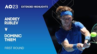 Andrey Rublev v Dominic Thiem Extended Highlights | Australian Open 2023 First Round