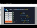 Stack with java implementation using array