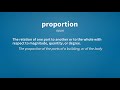 proportion meaning of proportion