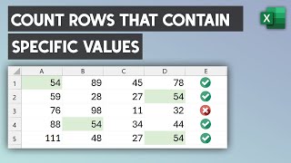 Count number of rows that contain specific values in Excel - Count rows based on a criteria