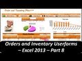 Excel VBA - Orders and Inventory Management - Excel 2013 Part 8 Userforms