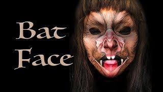 Bat Face Halloween Makeup Tutorial