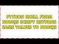 python shell from nodeJS script returns same values to nodejs