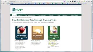 Walkthrough to log into the CAASPP Practice Tests