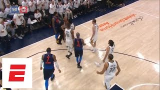 Paul George gets technical foul just minutes into Game 4 vs. Jazz | ESPN
