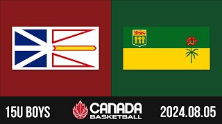 2024 Canada Basketball Nationals 🏀 15U BOYS: Newfoundland \u0026 Labrador v Saskatchewan [Aug 5, 2024]