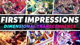 First Impressions of Dimensional Transcendence (DZ-BT03)