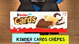 ASMR Mukbang kinder Cards easy Crepes Rolls | How to make chocolate biscuits to Crepes fillings DIY