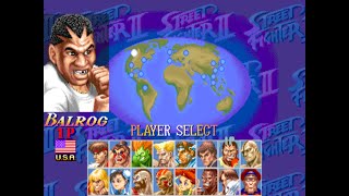 【SF】ハイパーストリートファイター2 初代四天王 バイソン を使ってプレイ【Arcade】 Hyper Street Fighter 2 Boss Hack - Balrog(Bison) play