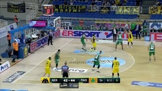 ΑΕΚ - Παναθηναϊκός 71-70 Basket League Playoffs - Ημιτελικά 2ος αγ. (1-1) {14/5/2017}