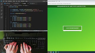 ASMR Programming - Coding a Gradient Randomizer app with Javascript - No Talking