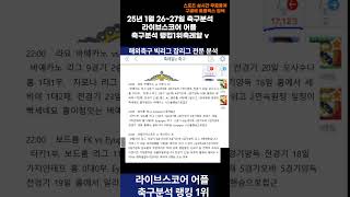 ▶▶빅리그잡리그 분석 2번째 1월 26~27일  [스포츠분석][축레알v][해외축구분석][스포츠토토][토토분석][축구분석][배트맨]  #해외축구분석 #축구분석 #챔피언스리그