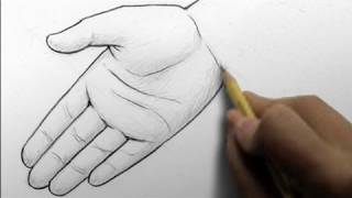 How to Draw Hands, 2 Ways (open palm, writing)