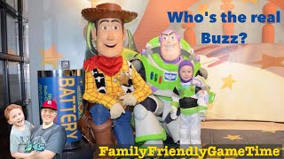 Who's the Real Buzz Lightyear? Mini Buzz Meets Buzz and Woody at Disney's Hollywood Studios #Shorts